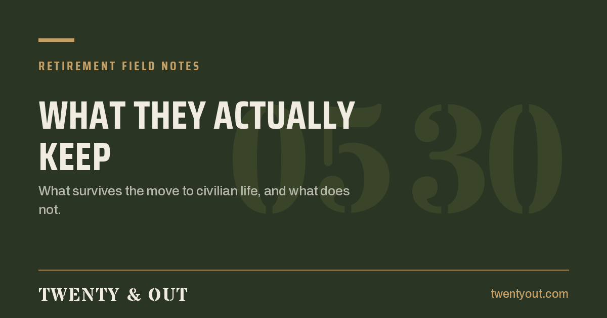 Twenty & Out Retirement Field Notes: what to get someone retiring from the military