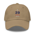 20 & Out Light Dad hat in Khaki, front, Twenty & Out