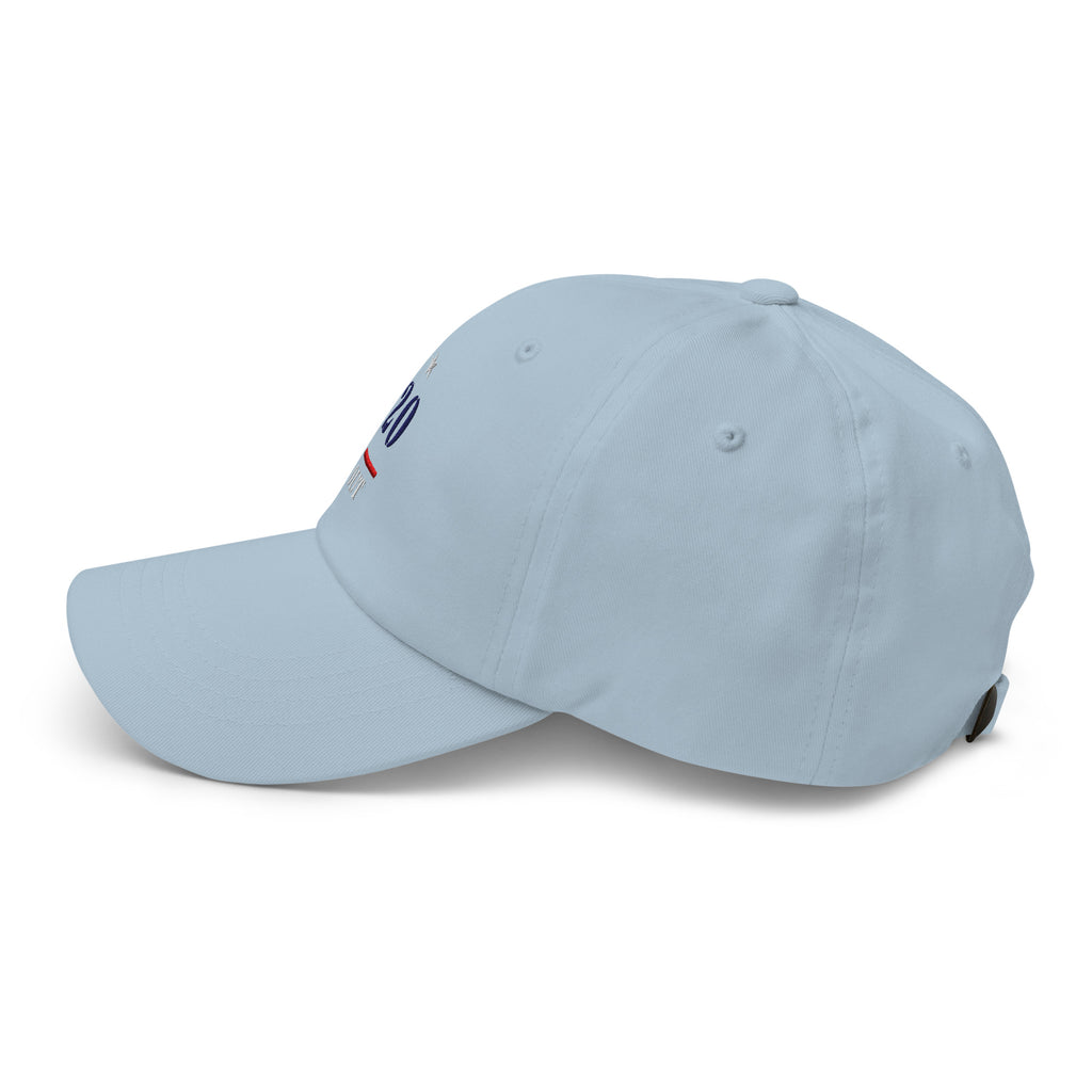 20 & Out Light Dad hat in Light Blue, left side, Twenty & Out