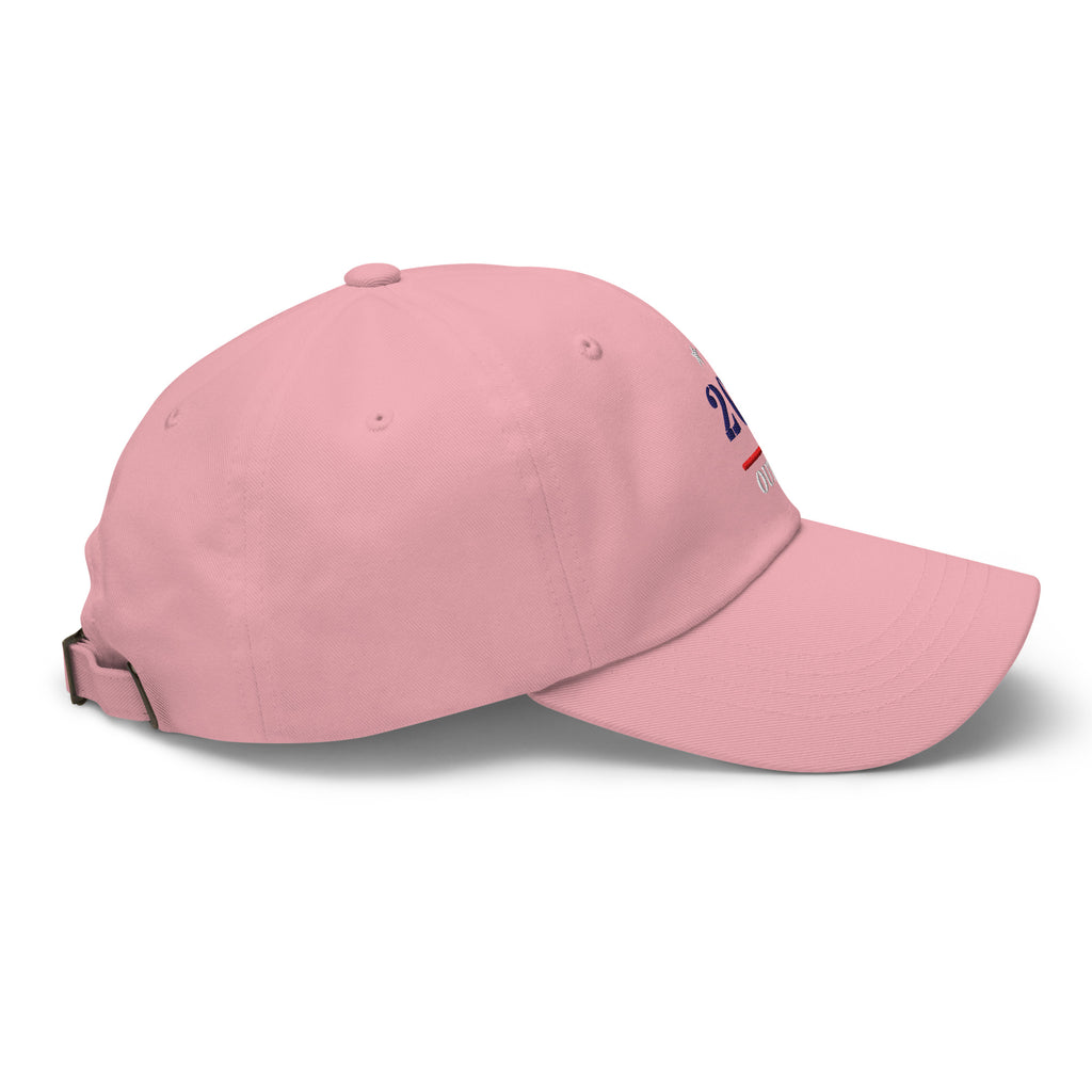 20 & Out Light Dad hat in Pink, right side, Twenty & Out
