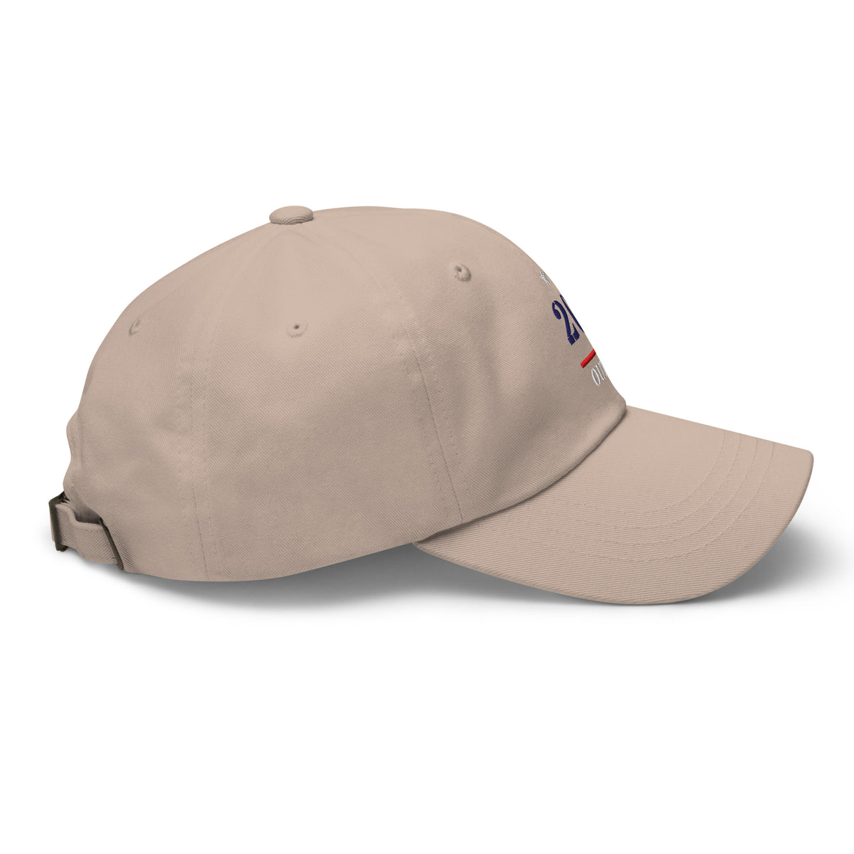 20 & Out Light Dad hat in Stone, right side, Twenty & Out