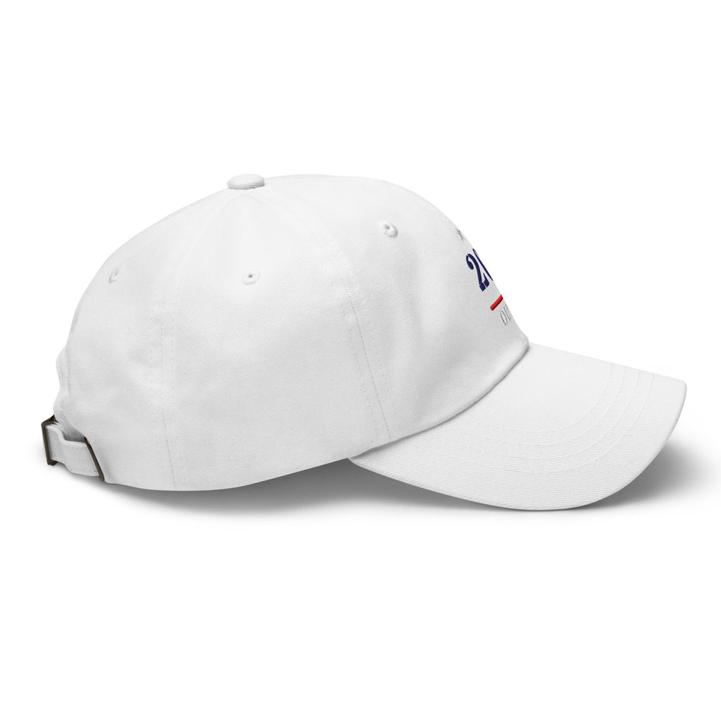 20 & Out Light Dad hat in White, right side, Twenty & Out