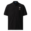 20 Plus & Out Polo, Dark in Black, front, Twenty & Out