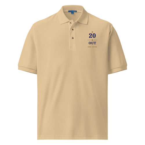 20 Plus & Out Polo, Light in Stone, front, Twenty & Out
