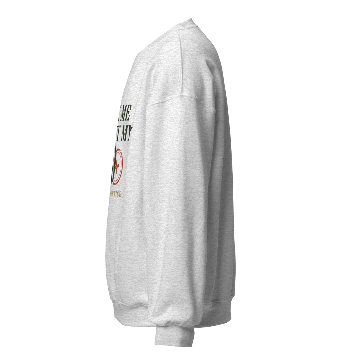 Ask Me About My 20 Plus Crewneck Sweatshirt in Ash, left, Twenty & Out
