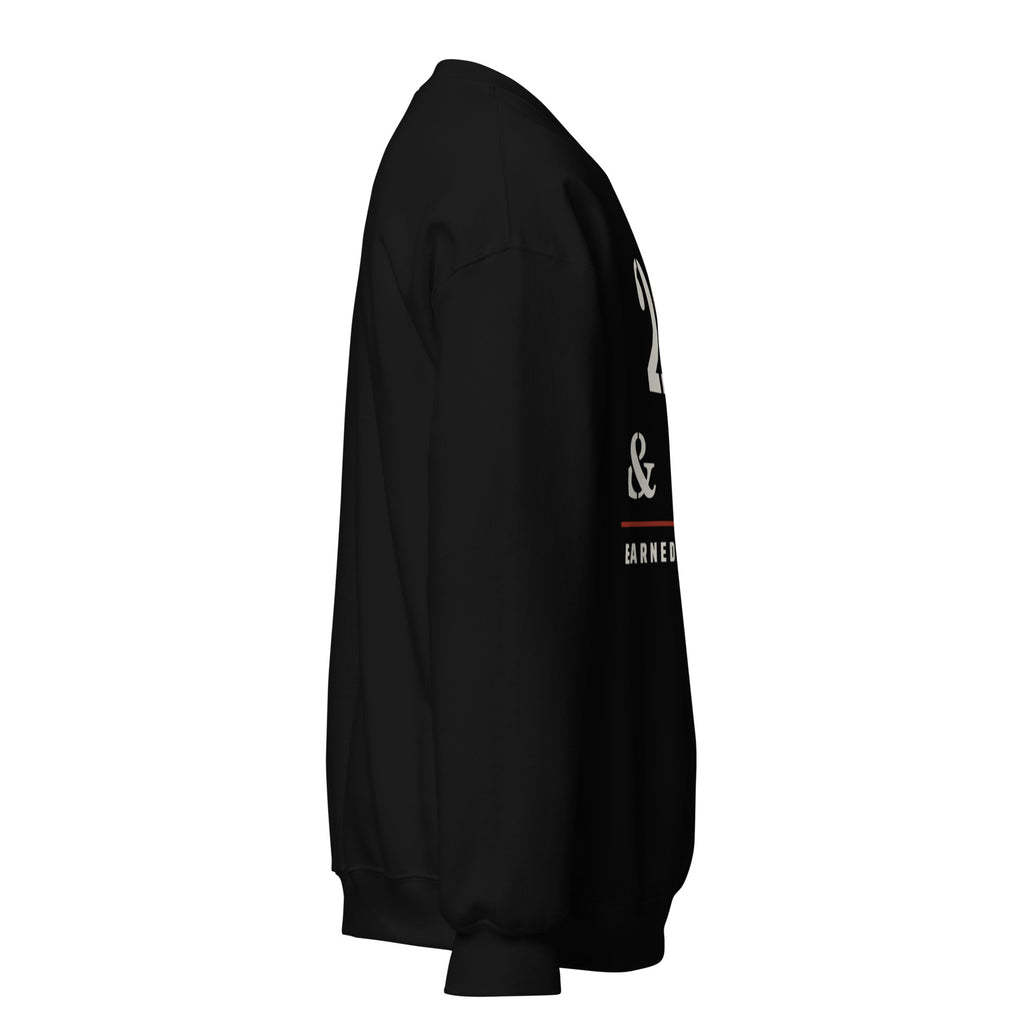 20 Plus & Out Crew Neck Sweatshirt in Black, right, Twenty & Out