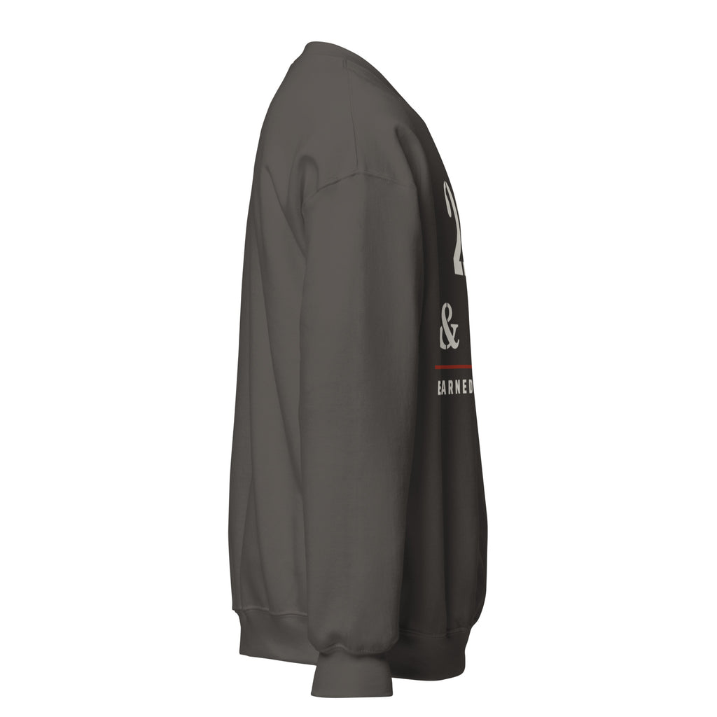 20 Plus & Out Crew Neck Sweatshirt in Charcoal, right, Twenty & Out