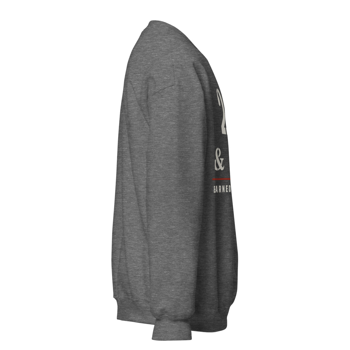 20 Plus & Out Crew Neck Sweatshirt in Graphite Heather, right, Twenty & Out