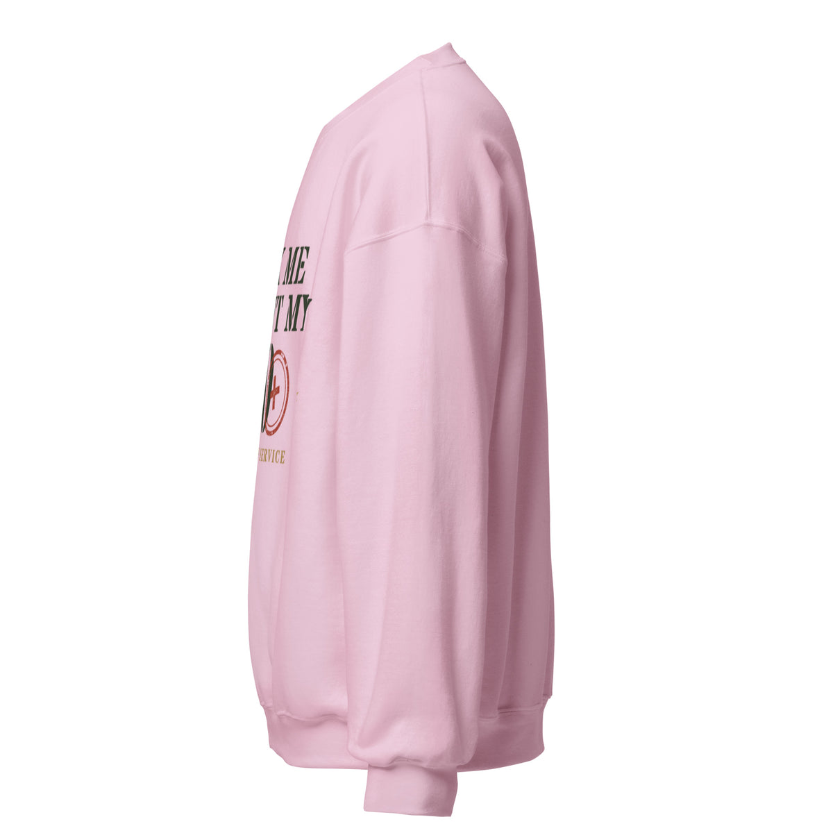 Ask Me About My 20 Plus Crewneck Sweatshirt in Light Pink, left, Twenty & Out