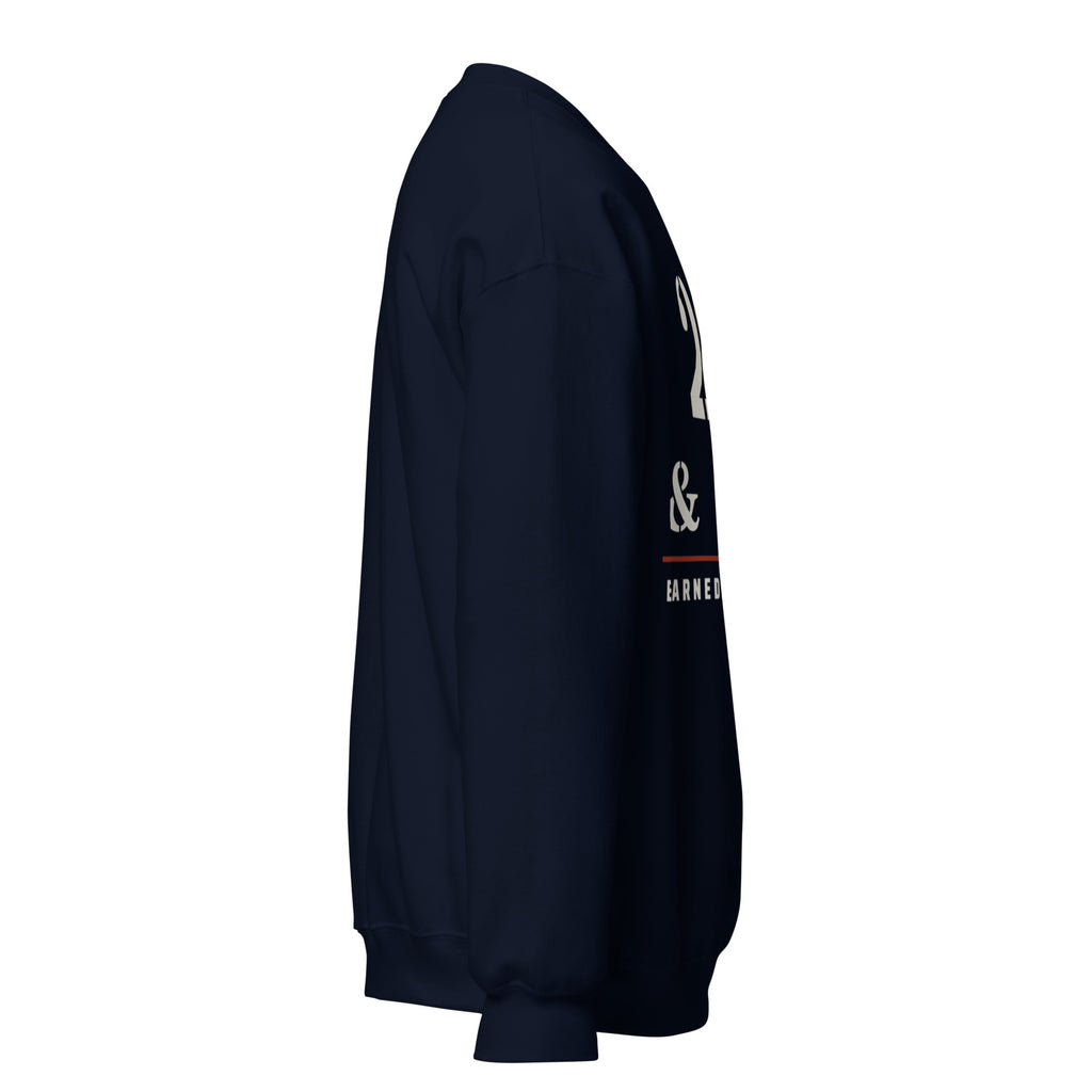 20 Plus & Out Crew Neck Sweatshirt in Navy, right, Twenty & Out