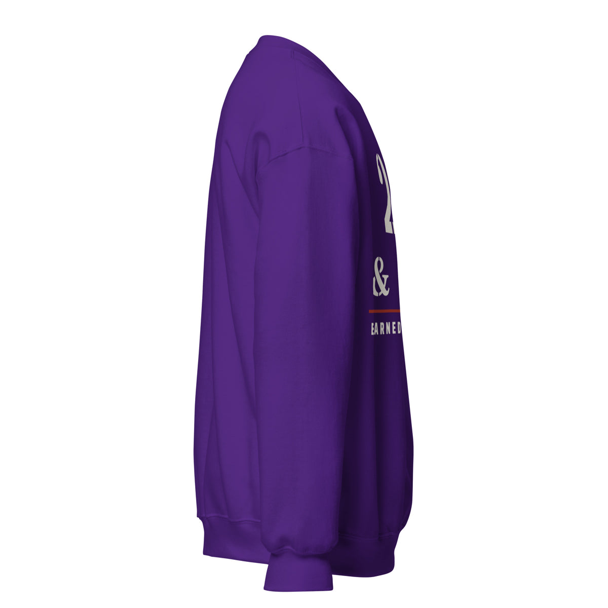 20 Plus & Out Crew Neck Sweatshirt in Purple, right, Twenty & Out