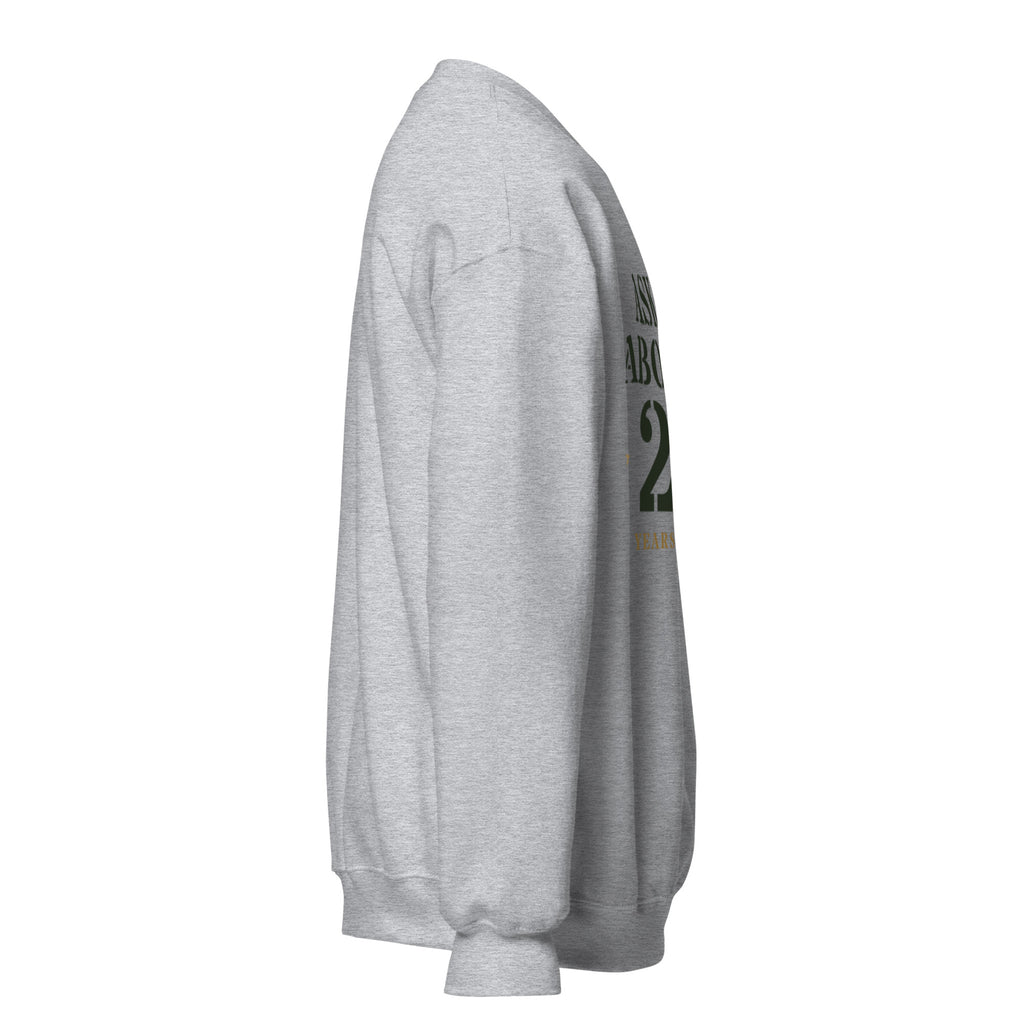 Ask Me About My 20 Plus Crewneck Sweatshirt in Sport Grey, right, Twenty & Out