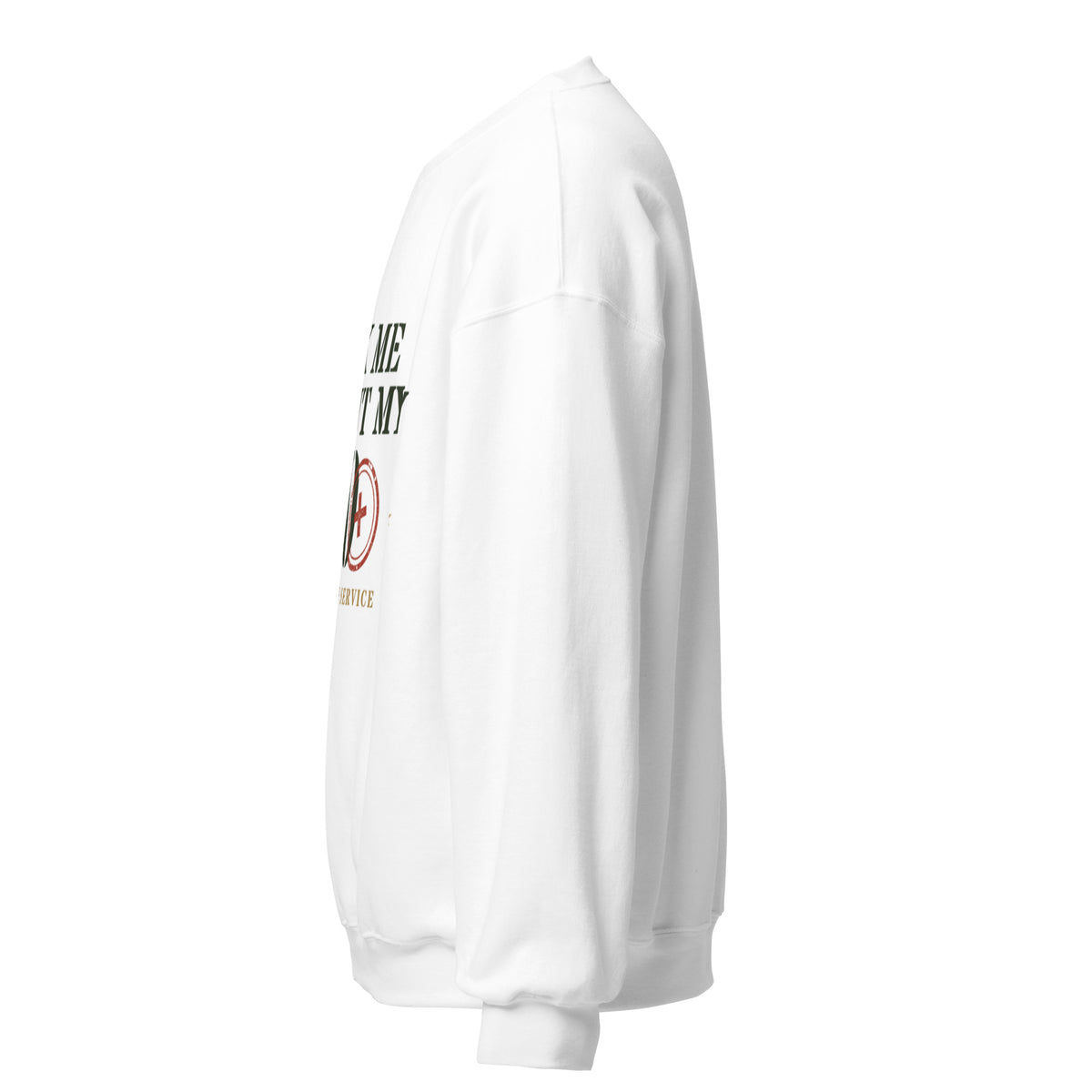 Ask Me About My 20 Plus Crewneck Sweatshirt in White, left, Twenty & Out