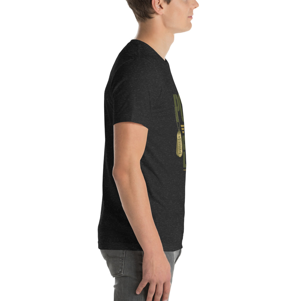 PCS'd to Civilian Life T-Shirt in Black Heather, right, Twenty & Out