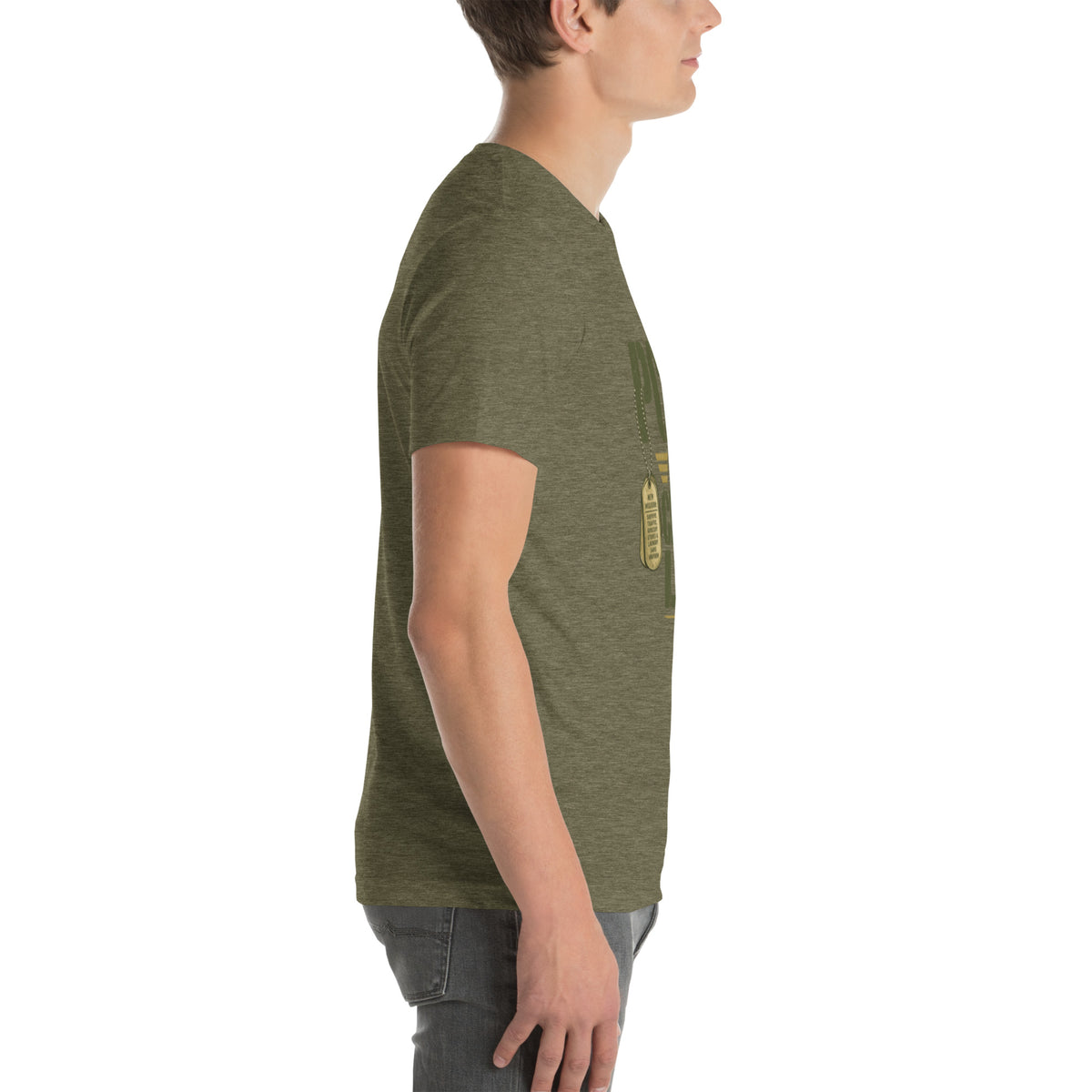 PCS'd to Civilian Life T-Shirt in Heather Olive, right, Twenty & Out