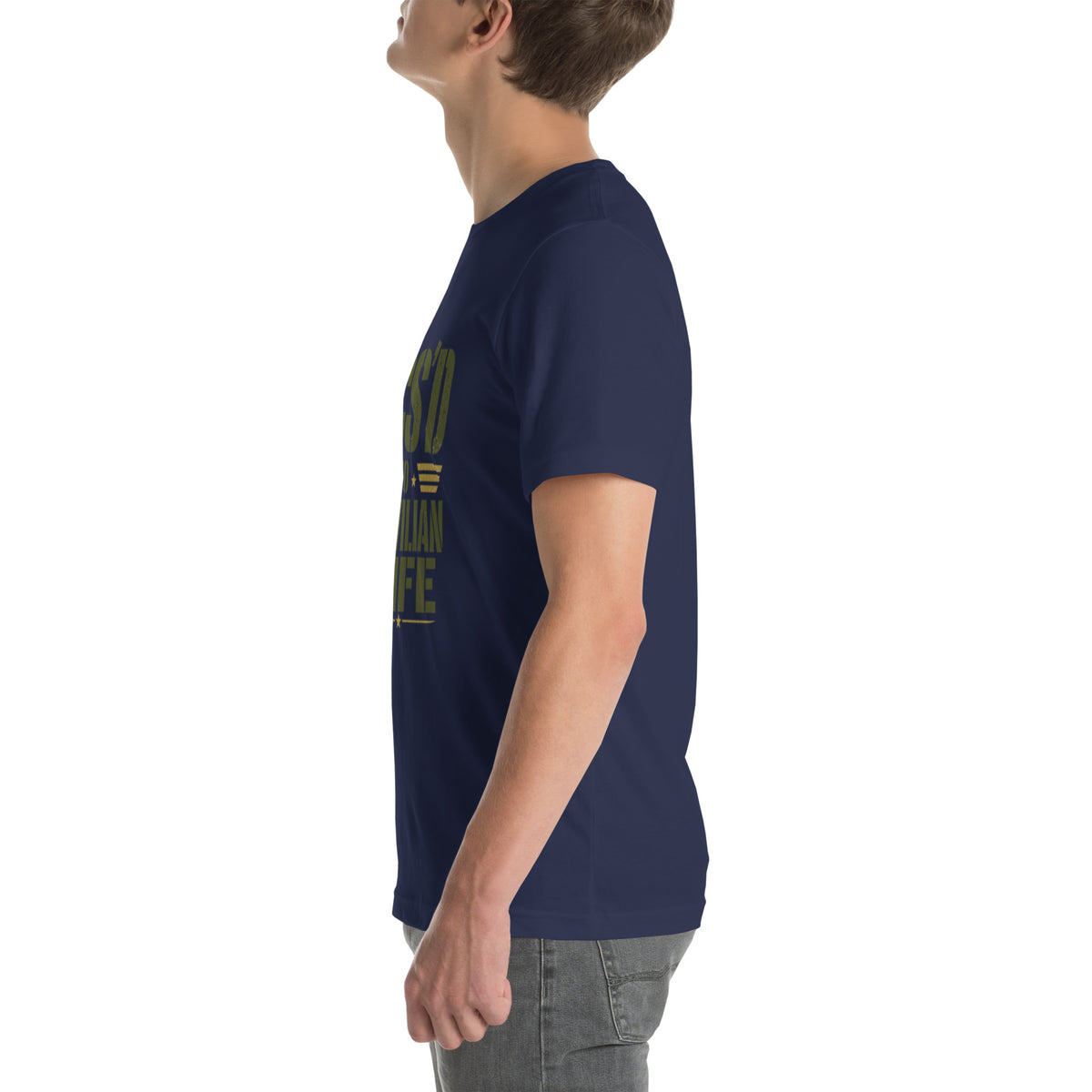 PCS'd to Civilian Life T-Shirt in Navy, left, Twenty & Out
