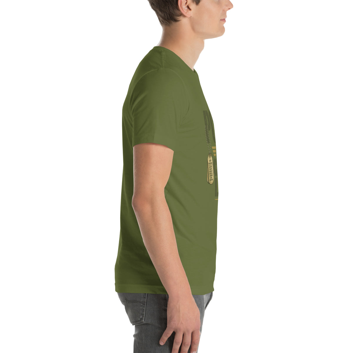 PCS'd to Civilian Life T-Shirt in Olive, right, Twenty & Out