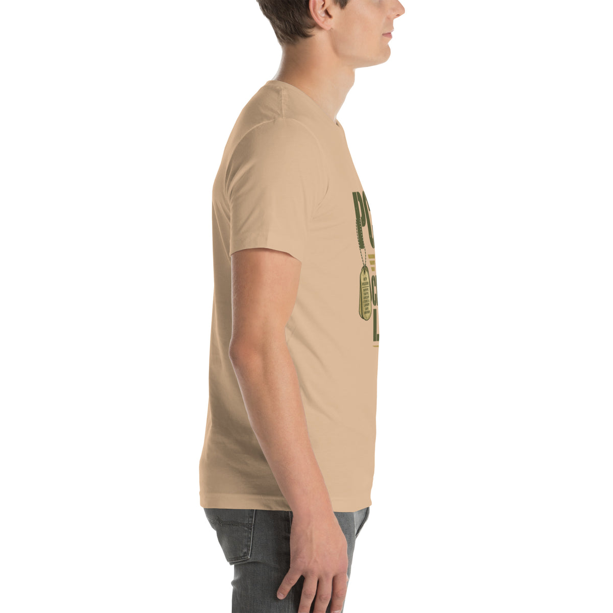 PCS'd to Civilian Life T-Shirt in Tan, right, Twenty & Out