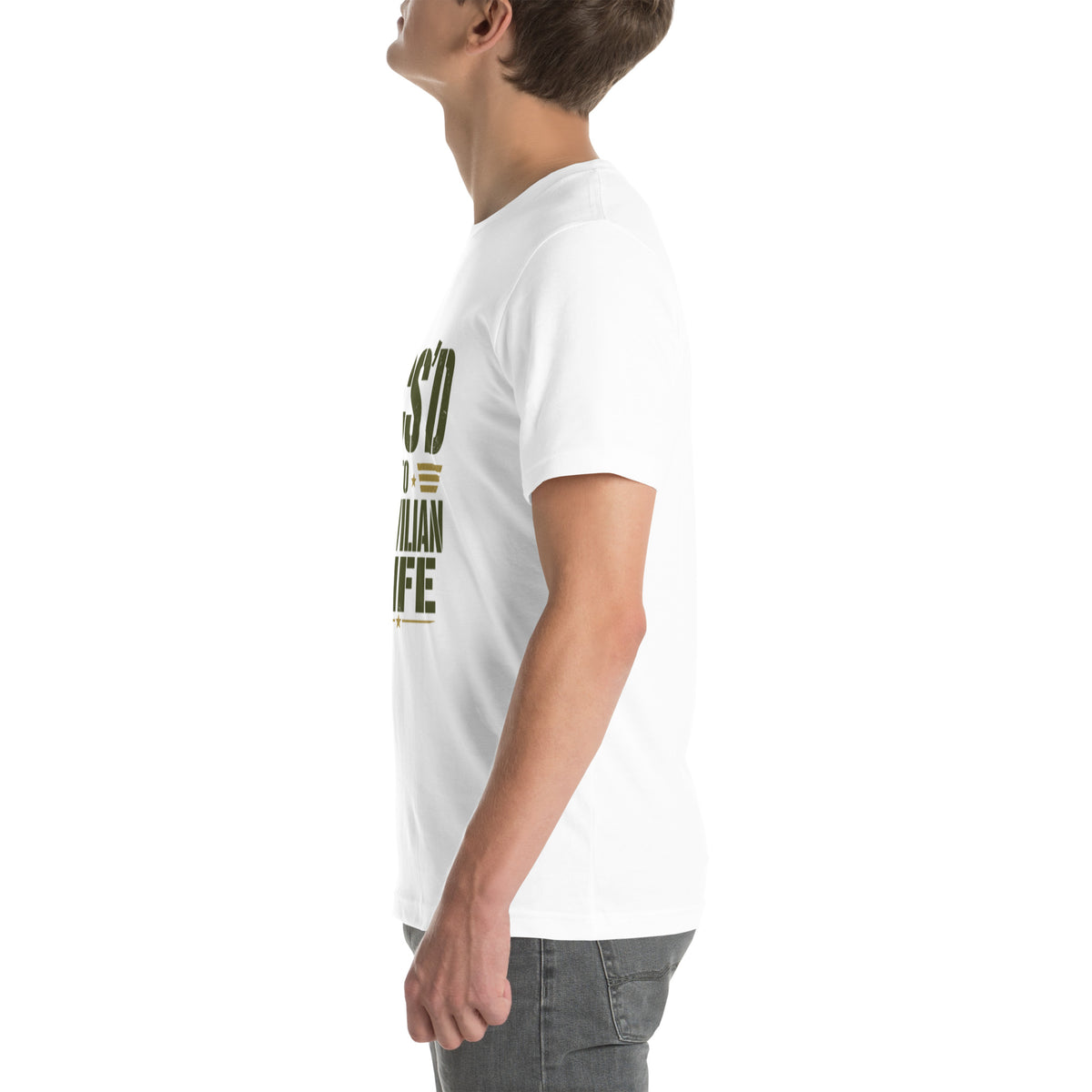PCS'd to Civilian Life T-Shirt in White, left, Twenty & Out